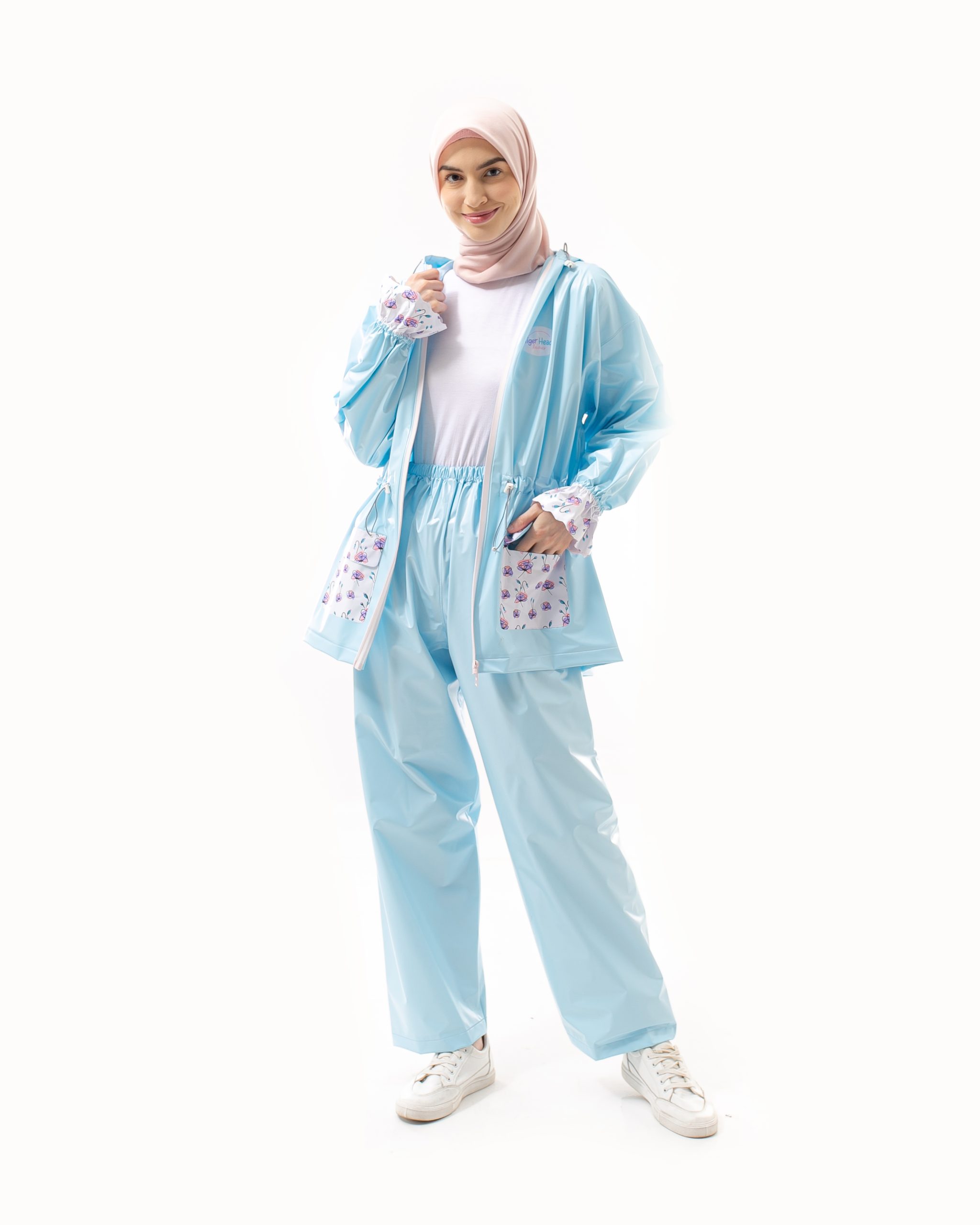 Jas Hujan Stelan Daisy Serut